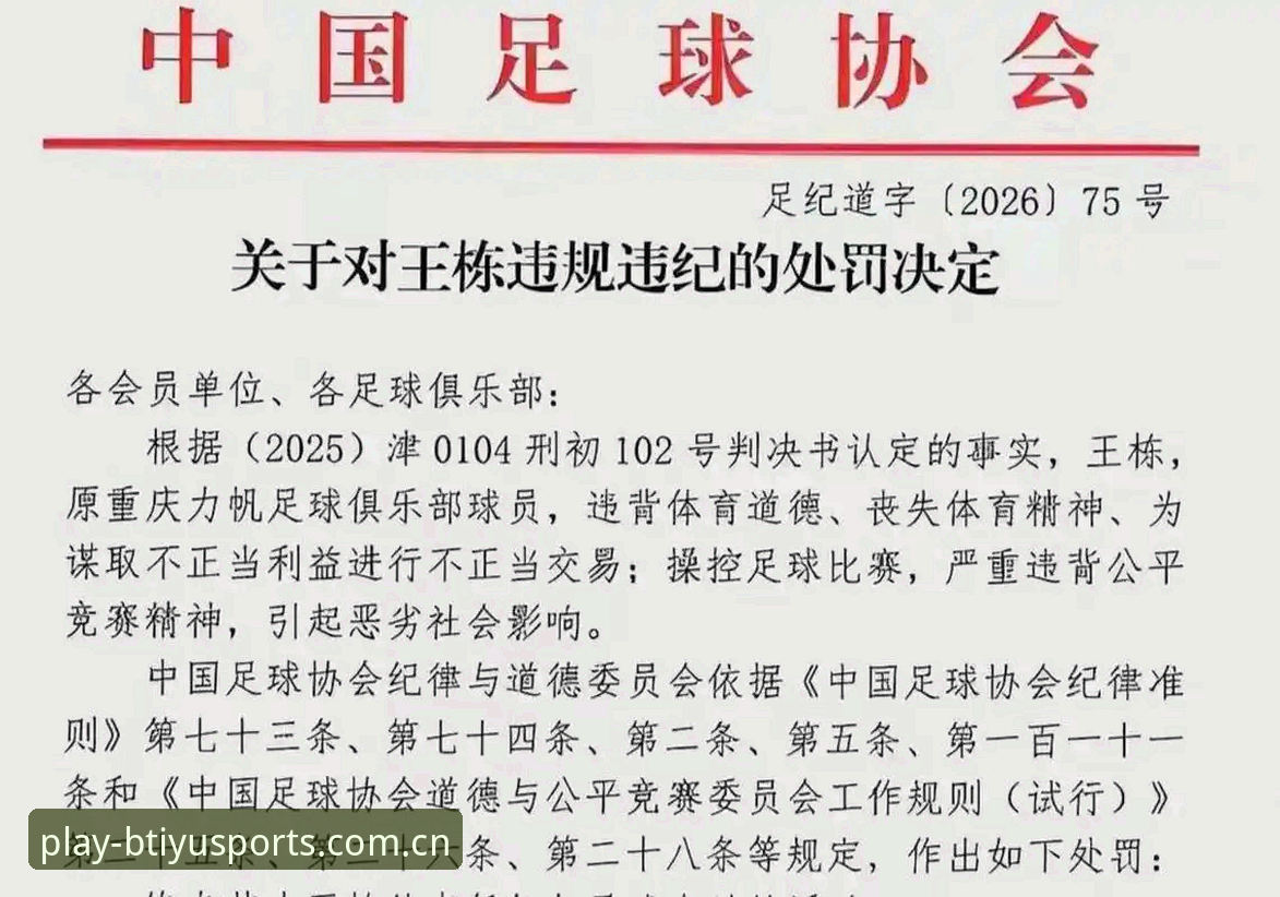 b体育官网最新 中国足协第三批禁足名单详解:17人终身禁赛,48人遭重罚